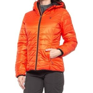 Spyder Women's Orange Puffer Jacket
